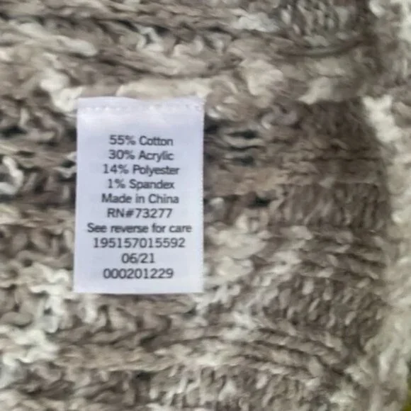 Sonoma Open Cardigan Neutral Colors Size S - Picture 5 of 8